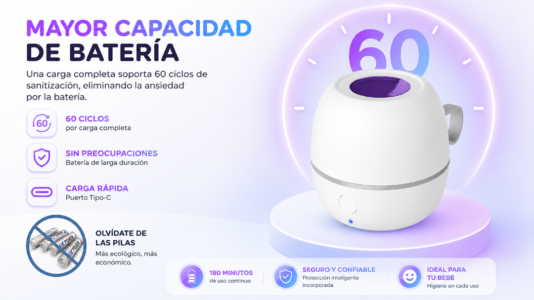 Esterilizador UV Portátil para Bebés